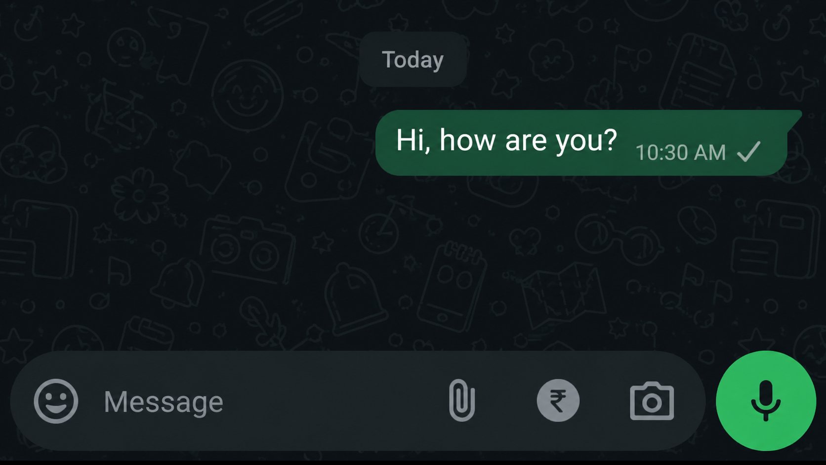 message doesn't say delivered