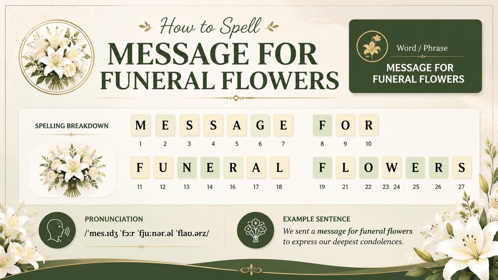 message for funeral flowers