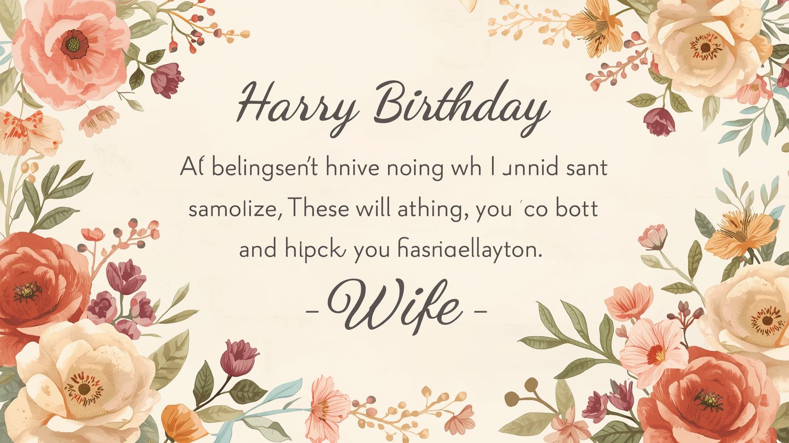 birthday message to wife