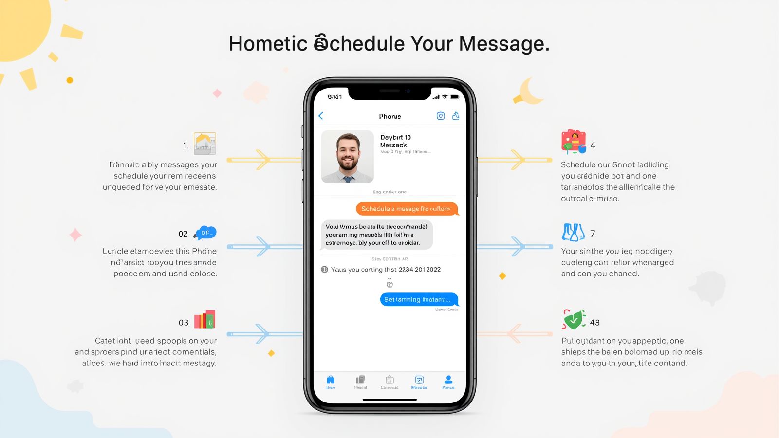 how to send a message at a certain time on iphone