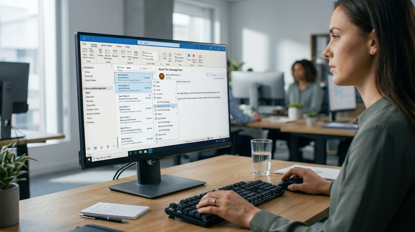 how do i recall a message in outlook